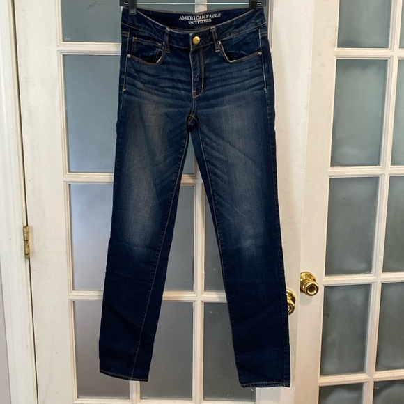 American Eagle Dark Denim Super Stretch Size 6L - Picture 1 of 4